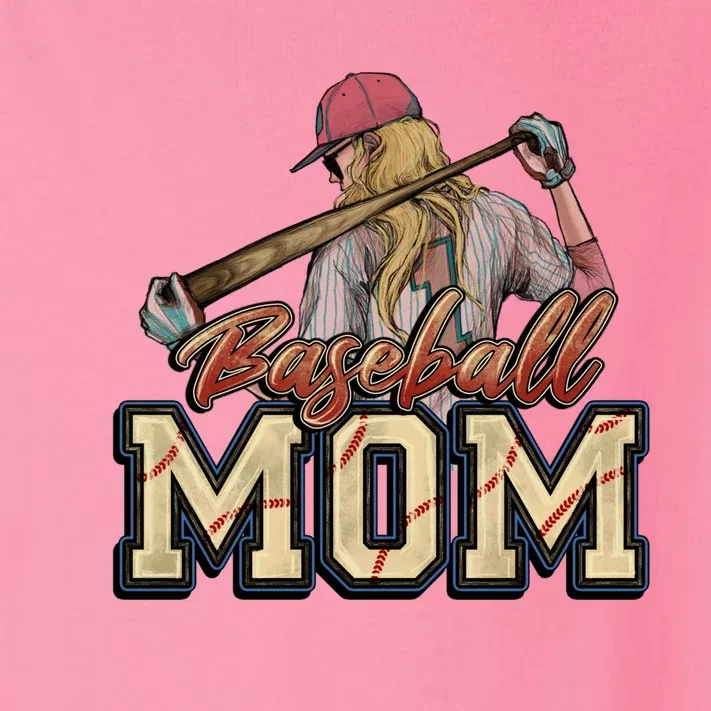 Strong Mom, Strong Swing | Celebrating Baseball Moms Toddler Long Sleeve Shirt