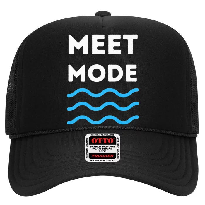 Swim Meet Swimming Meet Mode Competitive Swimming High Crown Mesh Trucker Hat