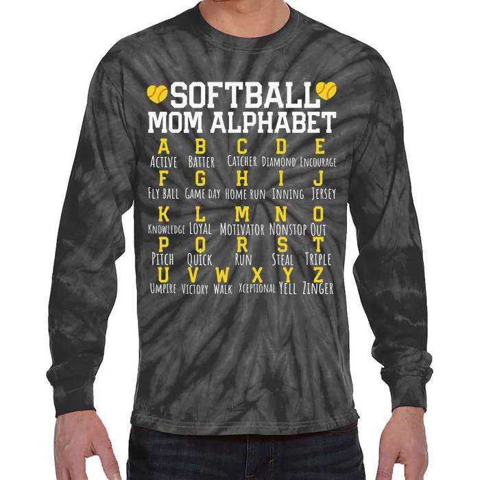 Softball Mom Tie-Dye Long Sleeve Shirt