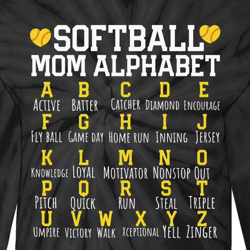 Softball Mom Tie-Dye Long Sleeve Shirt