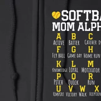 Softball Mom Full Zip Hoodie