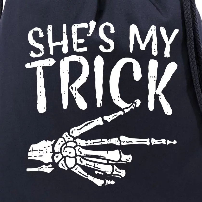 Shes My Trick Matching Couple Halloween Costume Boyfriend Drawstring Bag