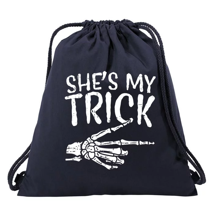 Shes My Trick Matching Couple Halloween Costume Boyfriend Drawstring Bag