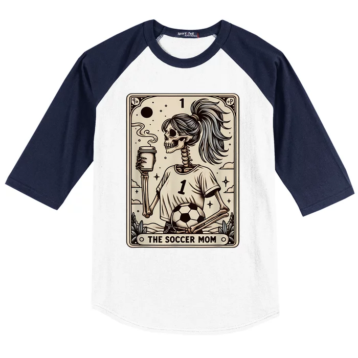 Soccer Mom Tarot Card Vintage Halloween Soccer Mama Sweat Baseball Sleeve Shirt