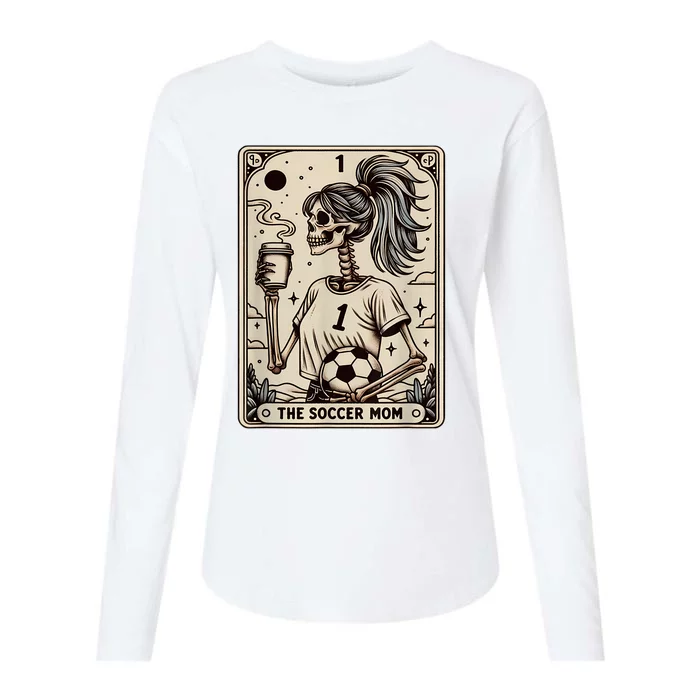 Soccer Mom Tarot Card Vintage Halloween Soccer Mama Sweat Womens Cotton Relaxed Long Sleeve T-Shirt