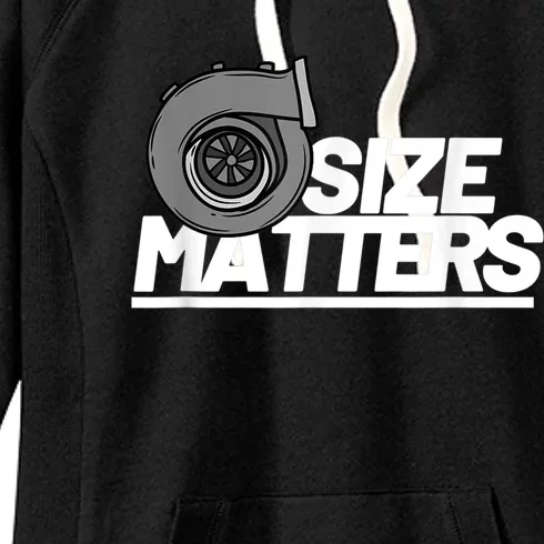 Size Matters Turbo Car Show Great Gift Women's Fleece Hoodie