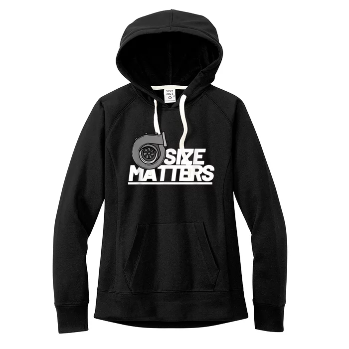 Size Matters Turbo Car Show Great Gift Women's Fleece Hoodie