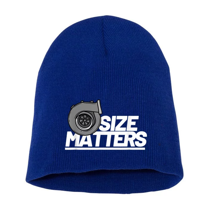 Size Matters Turbo Car Show Great Gift Short Acrylic Beanie