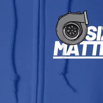 Size Matters Turbo Car Show Great Gift Full Zip Hoodie