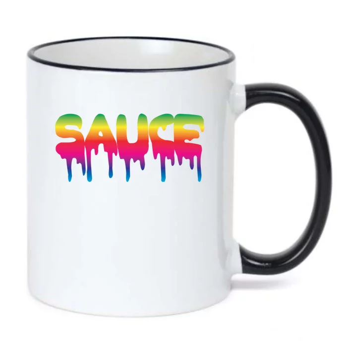 Sauce Melting Trending Dripping Messy Saucy Gift Idea Cute Gift Black Color Changing Mug