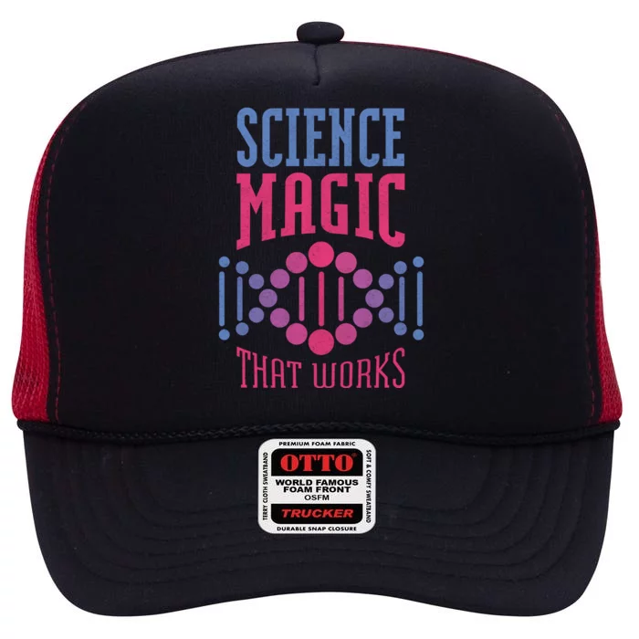 Science Magic That Works High Crown Mesh Trucker Hat