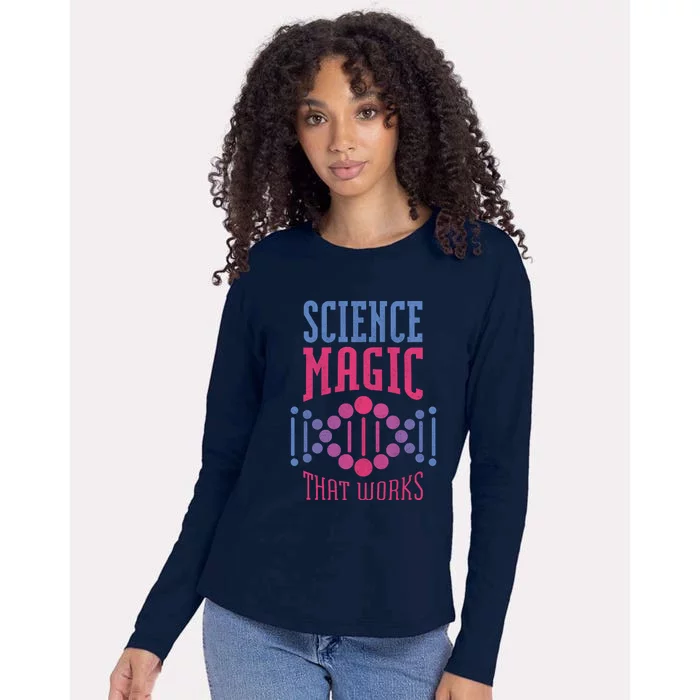 Science Magic That Works Womens Cotton Relaxed Long Sleeve T-Shirt