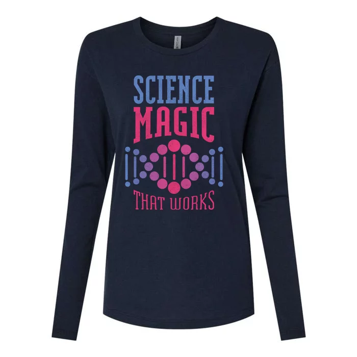 Science Magic That Works Womens Cotton Relaxed Long Sleeve T-Shirt