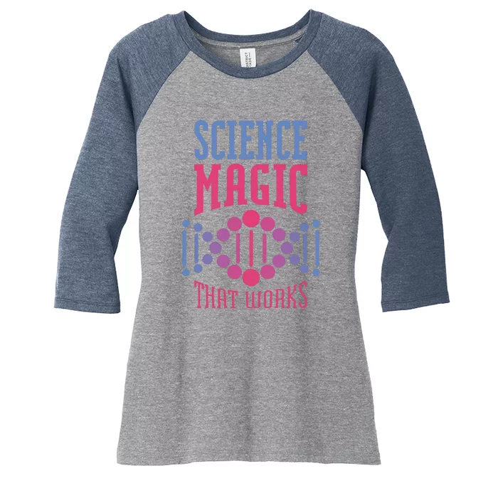 Science Magic That Works Women's Tri-Blend 3/4-Sleeve Raglan Shirt