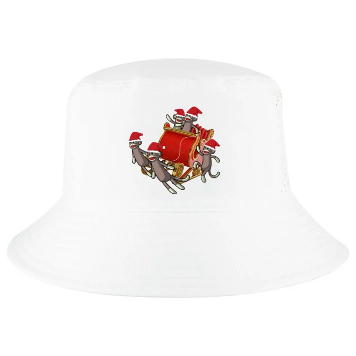 Sock Monkeys Take Over Christmas Funny Sock Monkey Cool Comfort Performance Bucket Hat