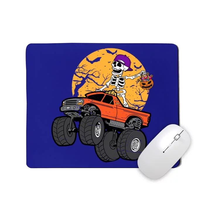 Skeleton Monster Truck Pumpkin Candy Halloween Gift Mousepad