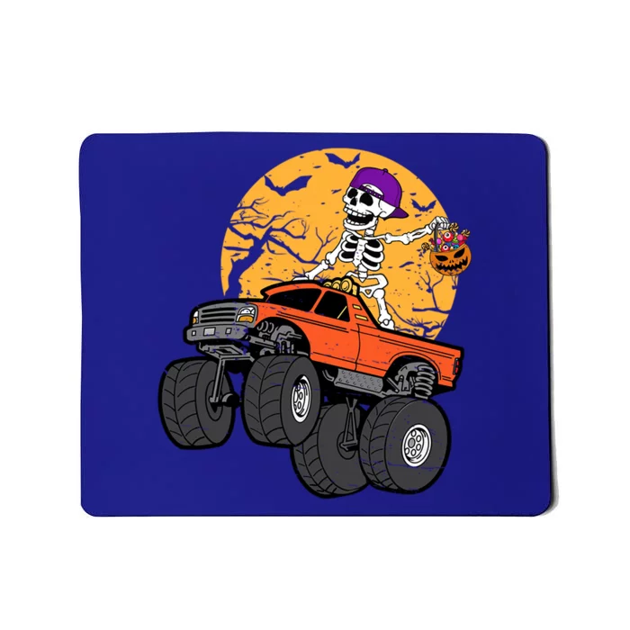 Skeleton Monster Truck Pumpkin Candy Halloween Gift Mousepad