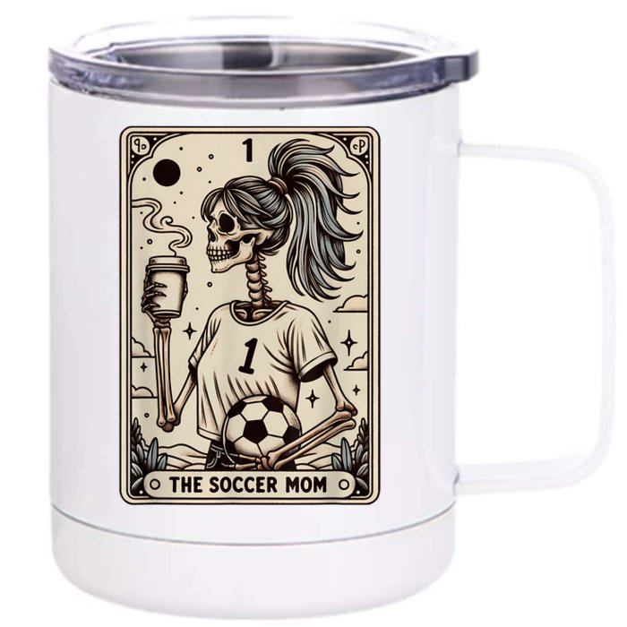 Soccer Mom Tarot Card Vintage Halloween Soccer Mama Front & Back 12oz Stainless Steel Tumbler Cup