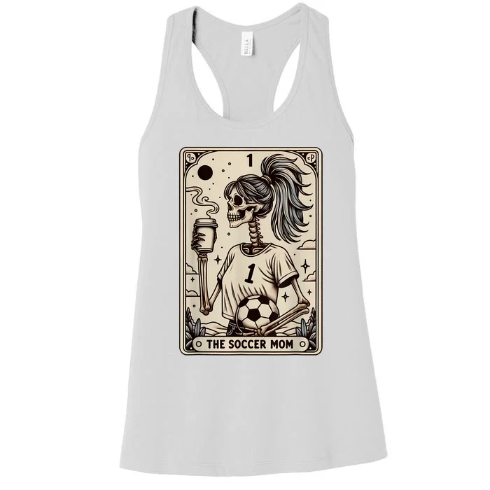 Soccer Mom Tarot Card Vintage Halloween Soccer Mama Women's Racerback Tank