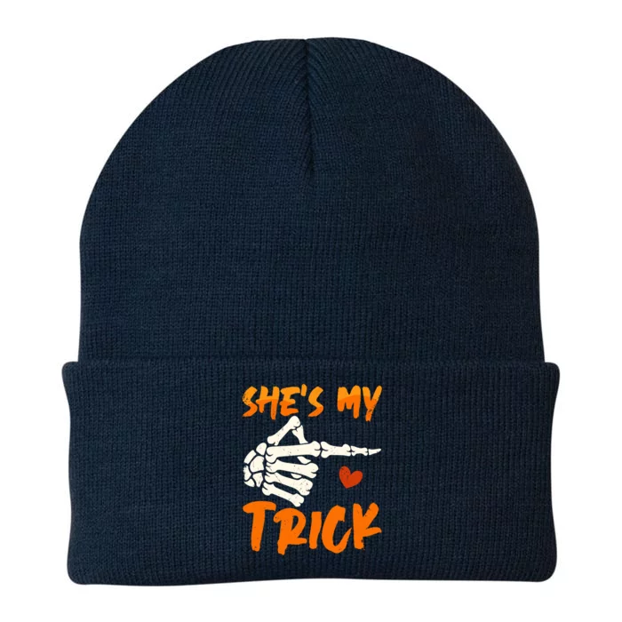 Shes My Trick Skeleton Matching Couple Halloween Costumes Gift Knit Cap Winter Beanie