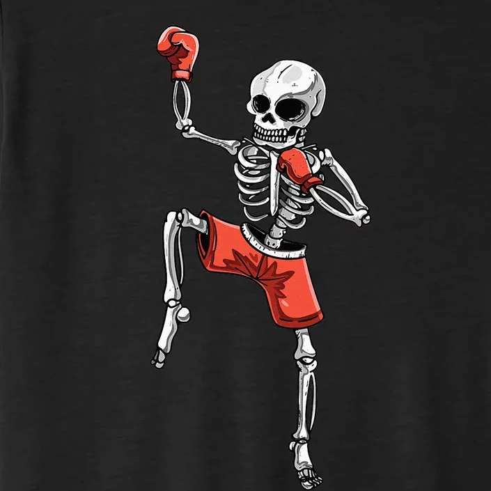 Skeleton Muay Thai Halloween Kickboxing MMA Fighter Costume ChromaSoft Performance T-Shirt