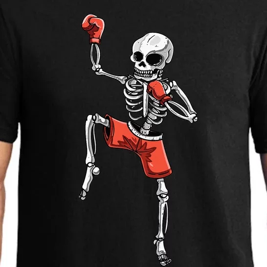 Skeleton Muay Thai Halloween Kickboxing MMA Fighter Costume Pajama Set