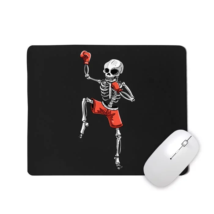 Skeleton Muay Thai Halloween Kickboxing MMA Fighter Costume Mousepad