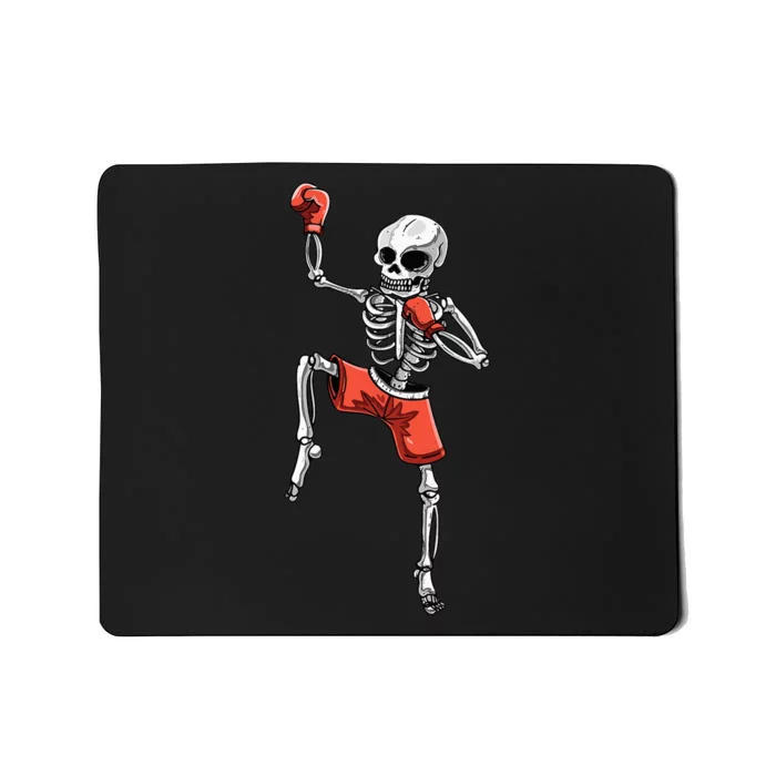 Skeleton Muay Thai Halloween Kickboxing MMA Fighter Costume Mousepad