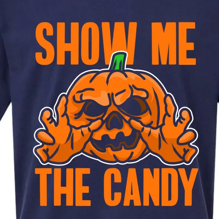 Show Me The Candy Scary Halloween Sueded Cloud Jersey T-Shirt