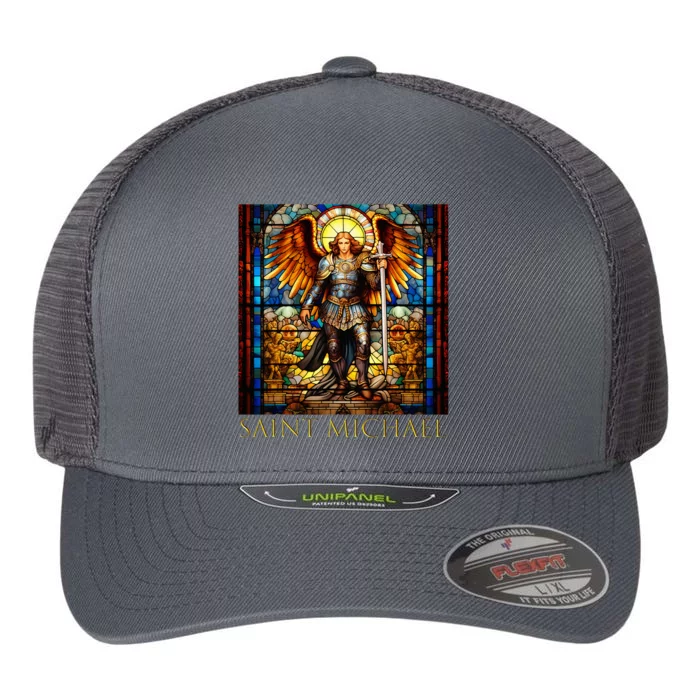 Saint Michael The Archangel Flexfit Unipanel Trucker Cap