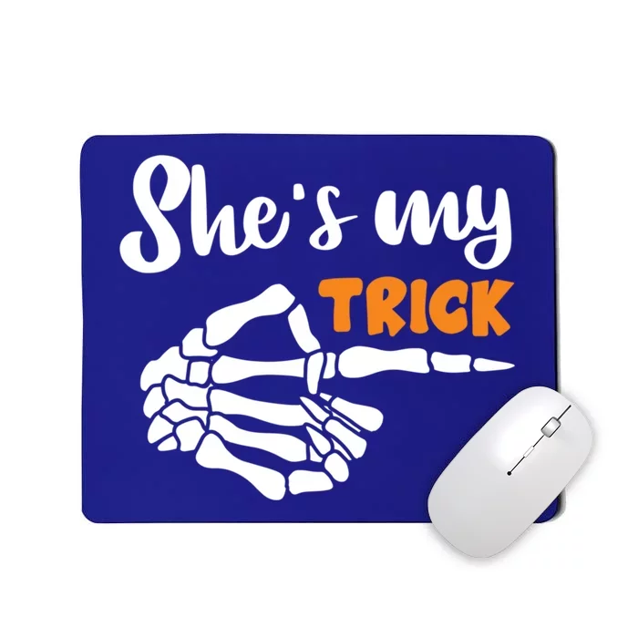 Shes My Trick Halloween Night Costume Skeleton Point Gift Mousepad