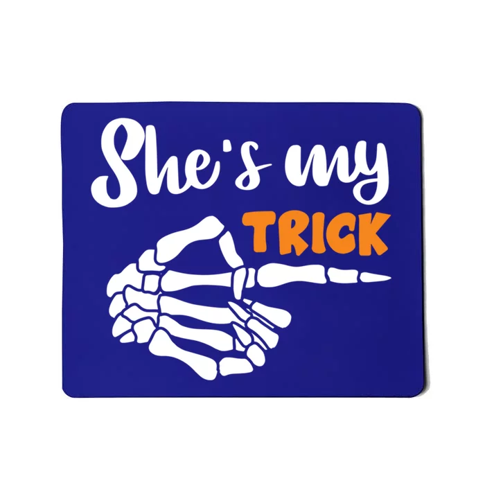 Shes My Trick Halloween Night Costume Skeleton Point Gift Mousepad