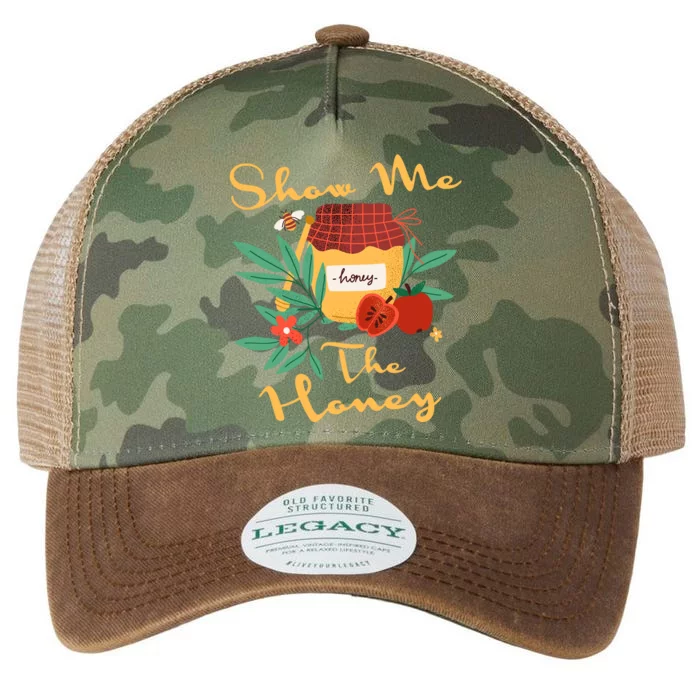 Show Me The Honey Rosh Hashanah Apple Honey Jewish Shofar Legacy Tie Dye Trucker Hat