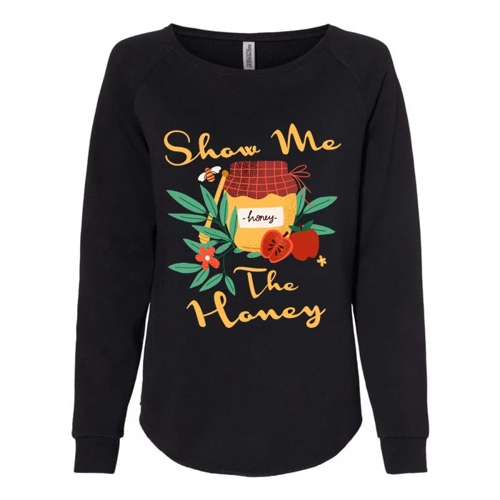 Show Me The Honey Rosh Hashanah Apple Honey Jewish Shofar Womens California Wash Sweatshirt