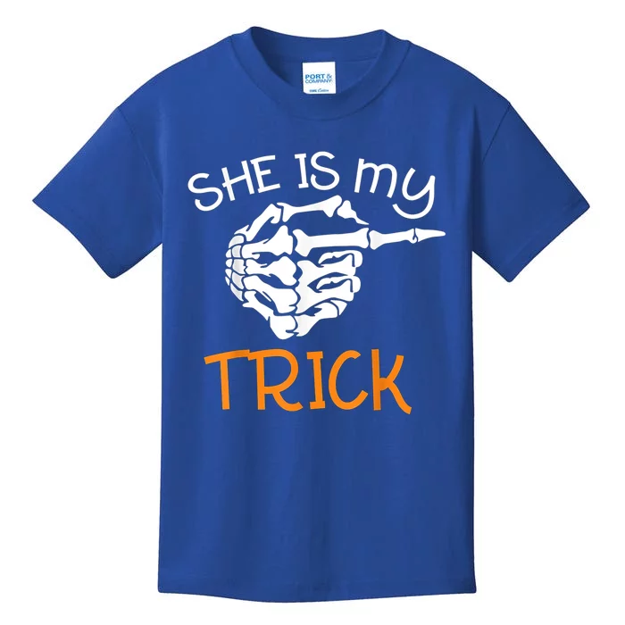 Shes My Trick Halloween Night Halloween Costume Gift Kids T-Shirt