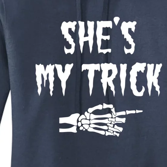 She’S My Trick Matching Couples Halloween Gift Women's Pullover Hoodie