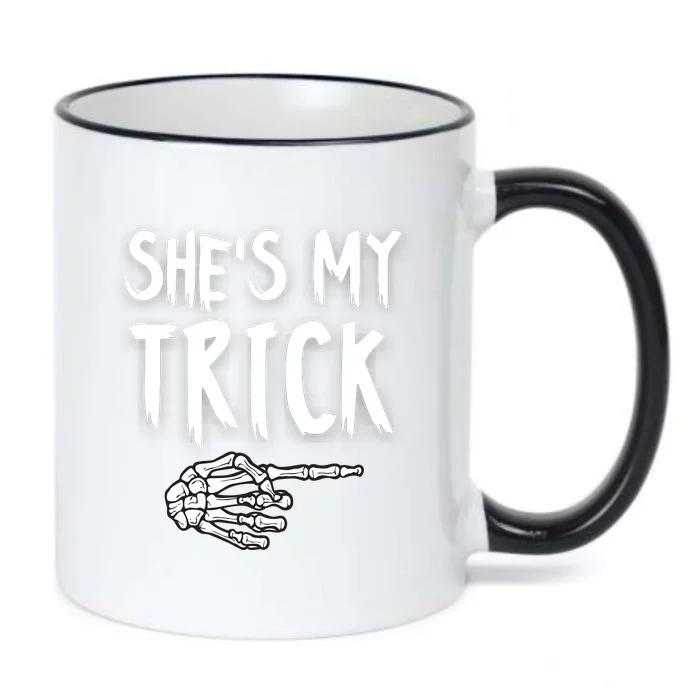 SheS My Trick Skeleton Hand Halloween Costume Couples Black Color Changing Mug