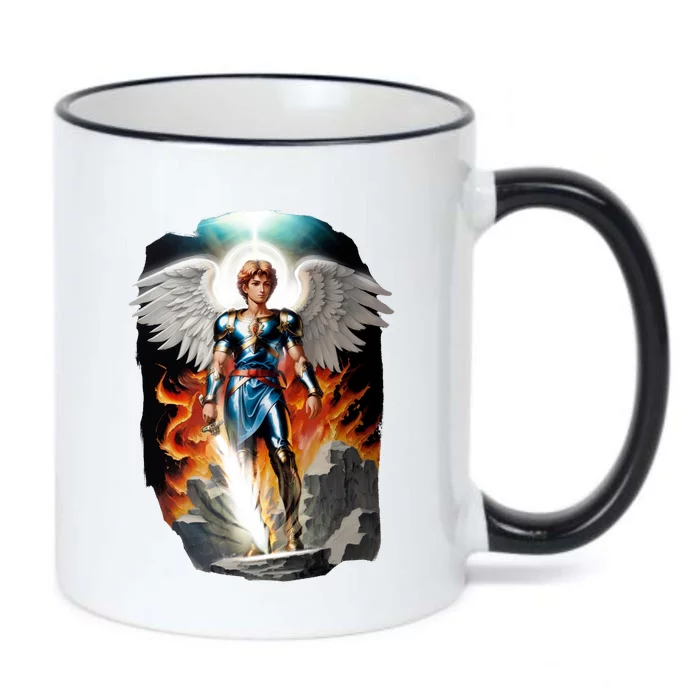 Saint Michael The Archangel Black Color Changing Mug