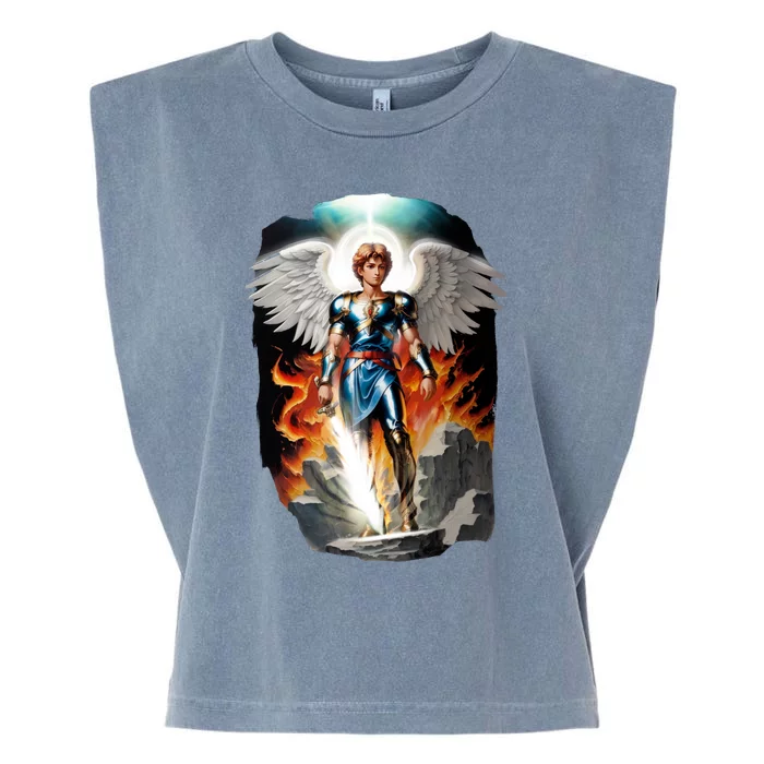 Saint Michael The Archangel Garment-Dyed Women's Muscle Tee