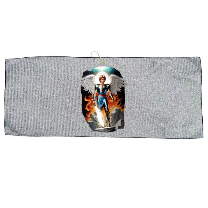 Saint Michael The Archangel Large Microfiber Waffle Golf Towel