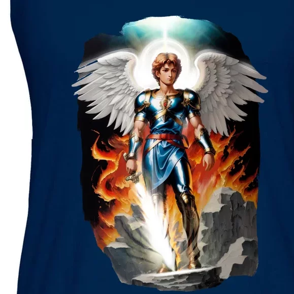 Saint Michael The Archangel Ladies Essential Flowy Tank