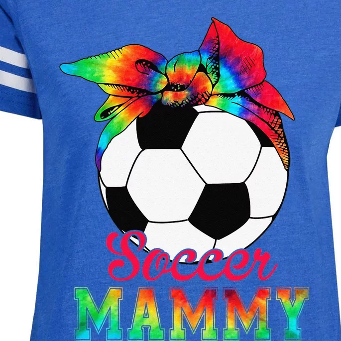 Soccer Mammy Tie Dye Soccer Lover Mother's Day Enza Ladies Jersey Football T-Shirt