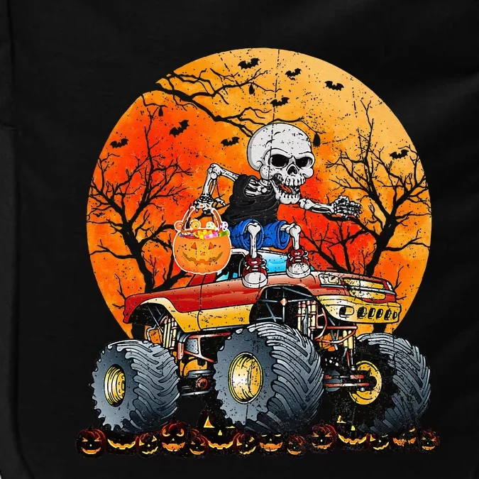 Skeleton Monster Truck Moon Candy Halloween Impact Tech Backpack