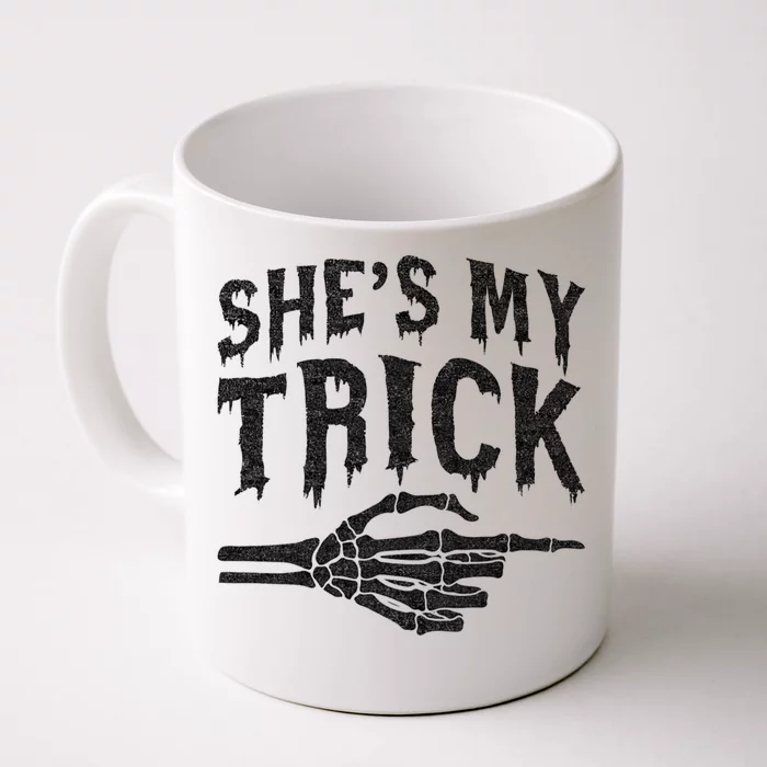 She My Trick Skeleton Hand Skull Halloween Spooky Season Boo Gift Front & Back Coffee Mug