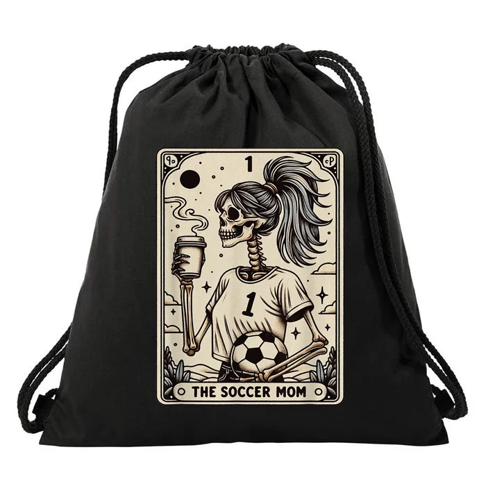 Soccer Mom Tarot Card Vintage Halloween Soccer Mama Gift Drawstring Bag