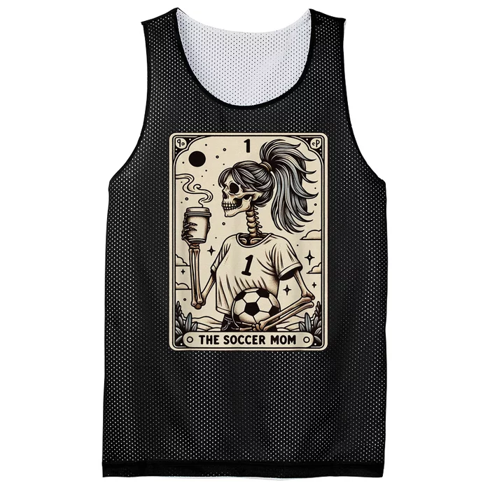 Soccer Mom Tarot Card Vintage Halloween Soccer Mama Gift Mesh Reversible Basketball Jersey Tank