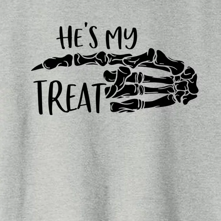 Shes My Trick Hes My Treat Halloween Couple Great Gift Women's Crop Top Tee