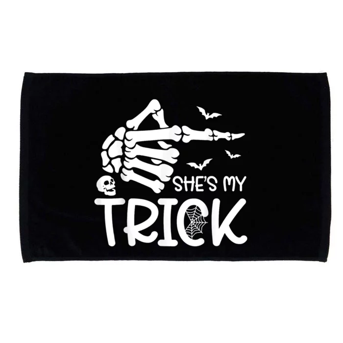 SheS My Trick Skeleton Hand Halloween Costume Couples Microfiber Hand Towel