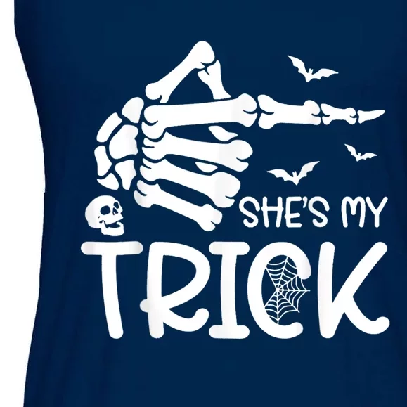 SheS My Trick Skeleton Hand Halloween Costume Couples Ladies Essential Flowy Tank