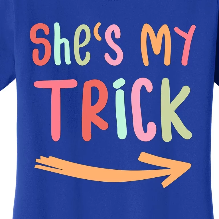 Shes My Trick Hes My Treat Halloween Matching Couples Cool Gift Women's T-Shirt